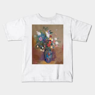 Bouquet of Flowers by Odilon Redon Kids T-Shirt